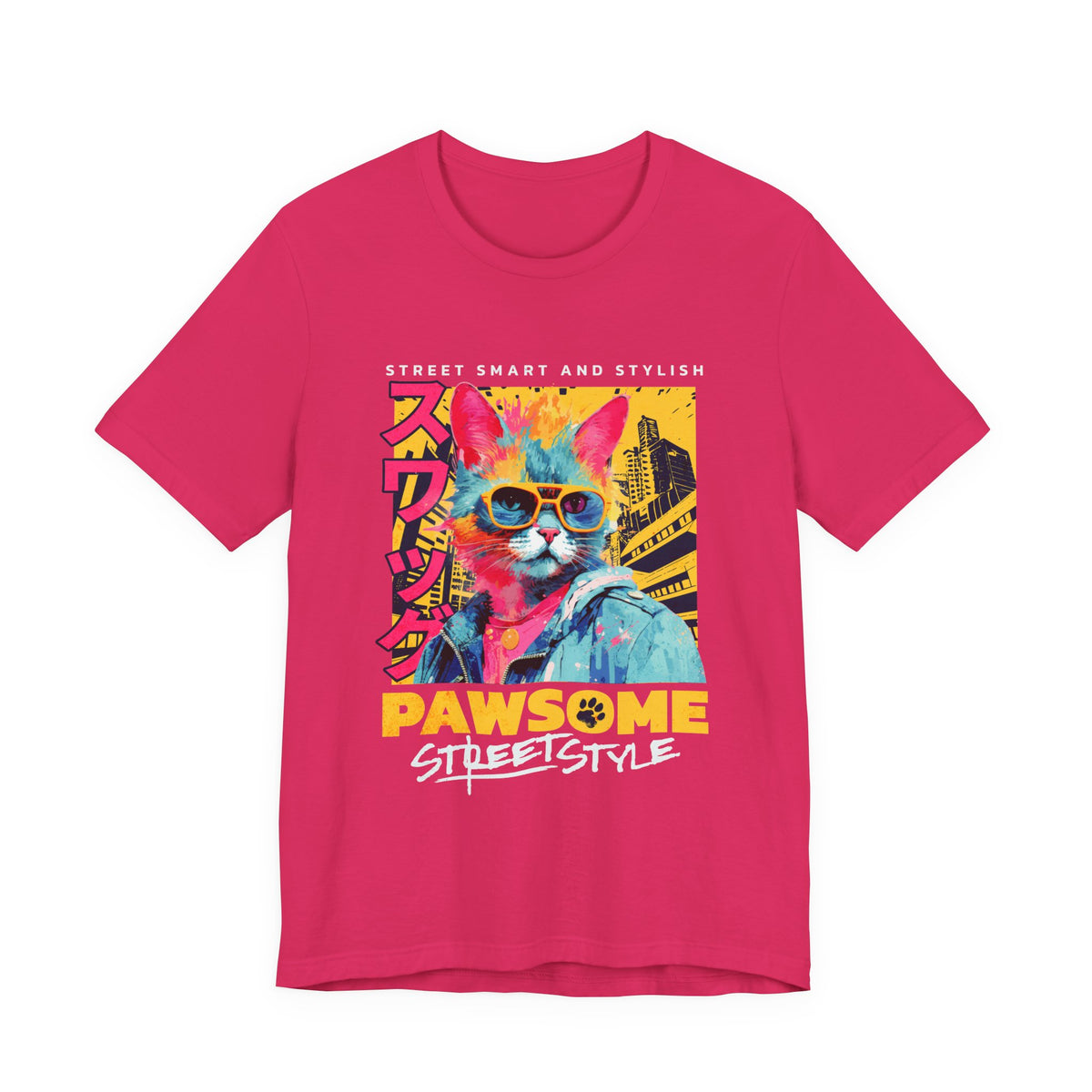 Urban Underground Collection - Who's Pawsome Urban Cat, Graphic T Shirt - CaliPride Clothing