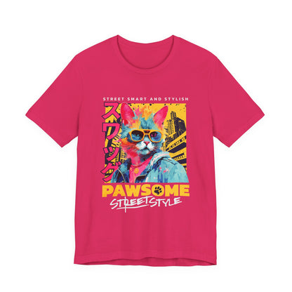 Urban Underground Collection - Who's Pawsome Urban Cat, Graphic T Shirt - CaliPride Clothing