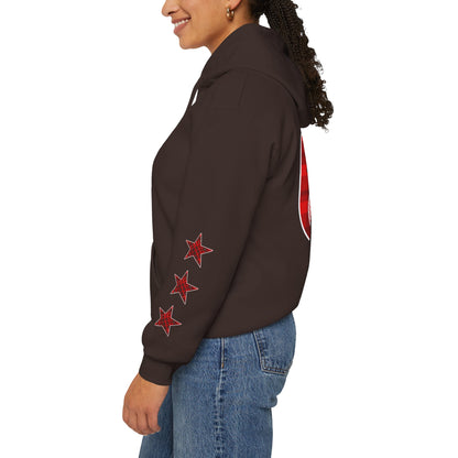 Skate & Surf Collection - CALI | CULTURE, Red Plaid Emblan w Stars Hoodie - CaliPride Clothing