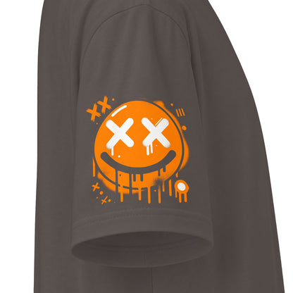 Urban Underground Collection - Neon Drip, X'd Out Smiley, Graphic 4-way T Shirt - CaliPride Clothing