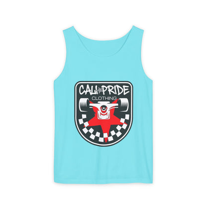 Checkered Truck Emblem Tank Top - CaliPride Clothing
