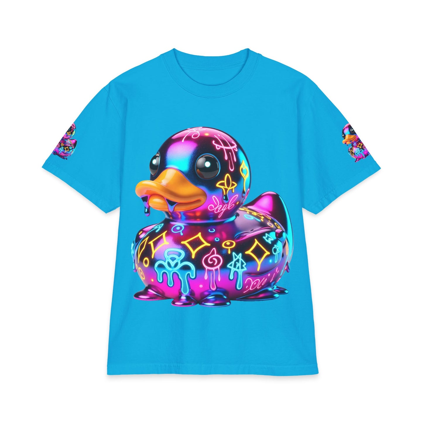 Urban Underground Collection - Neon Drip, Rub'a Ducky, Graphic 4-way T Shirt - CaliPride Clothing