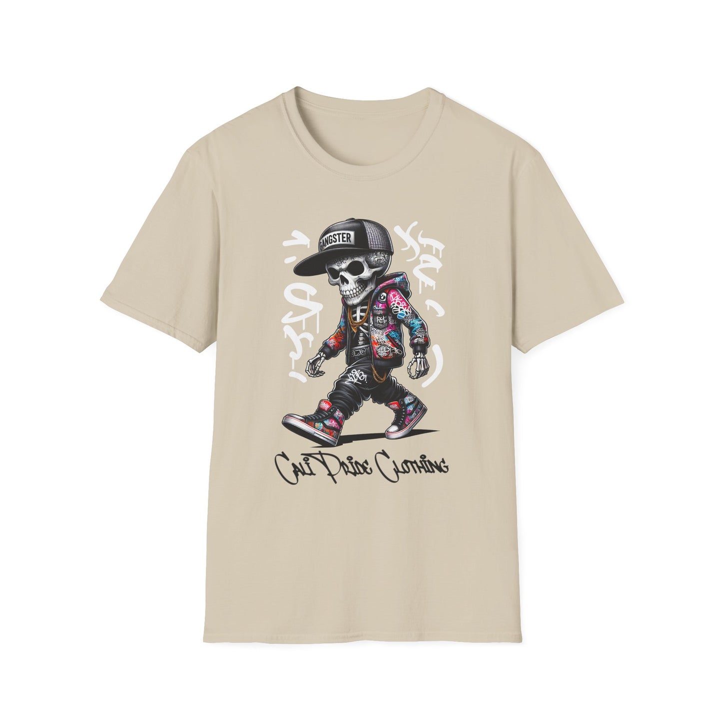 Graffiti Skeleton Artist Graphic T-Shirt