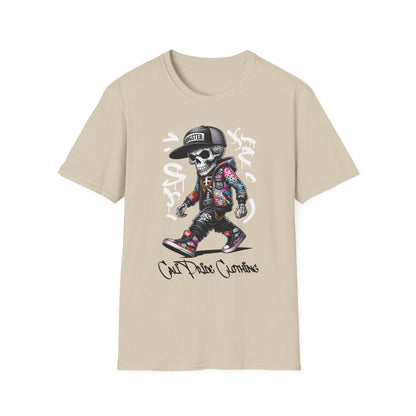 Graffiti Skeleton Artist Graphic T-Shirt
