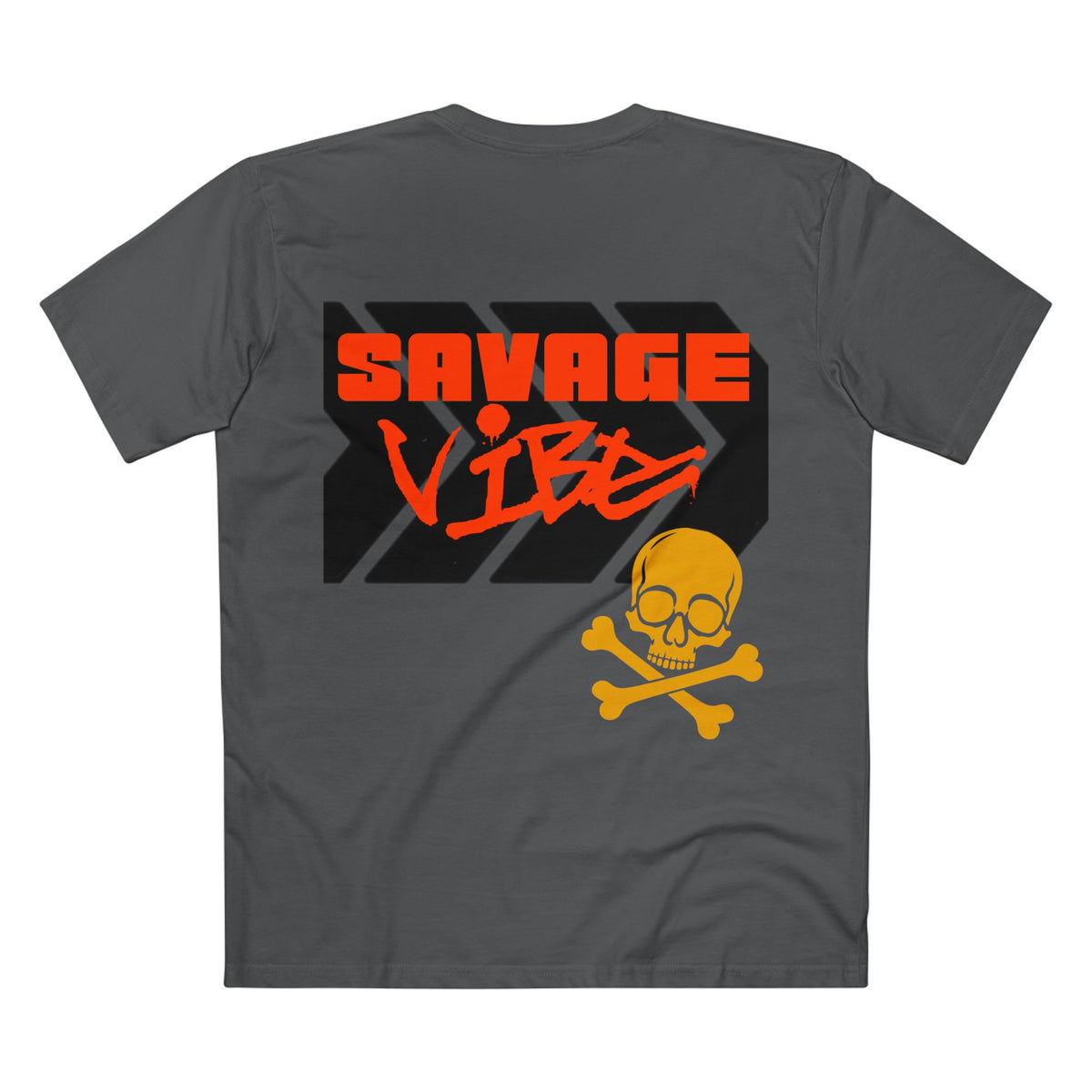 Urban Underground Collection | Savage Vibe series - Skull Trax, Neon Orange & Purple, Premium Graphic Tee — CaliPride Clothing