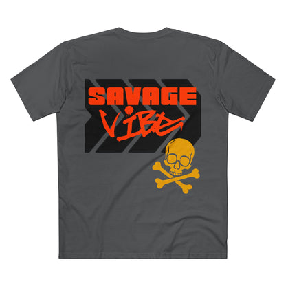 Urban Underground Collection | Savage Vibe series - Skull Trax, Neon Orange & Purple, Premium Graphic Tee — CaliPride Clothing