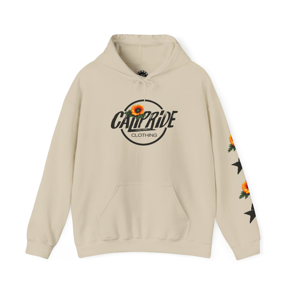 Surf & Beach Collection - Pacific Coast Highway & California Poppies, Graphic Hoodie | CaliPride Clothing