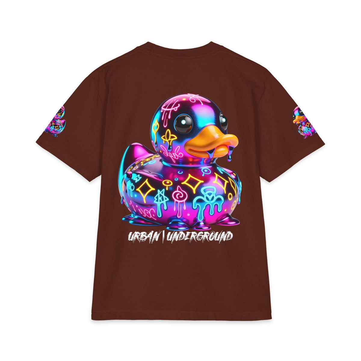 Urban Underground Collection - Neon Drip, Rub'a Ducky, Graphic 4-way T Shirt - CaliPride Clothing
