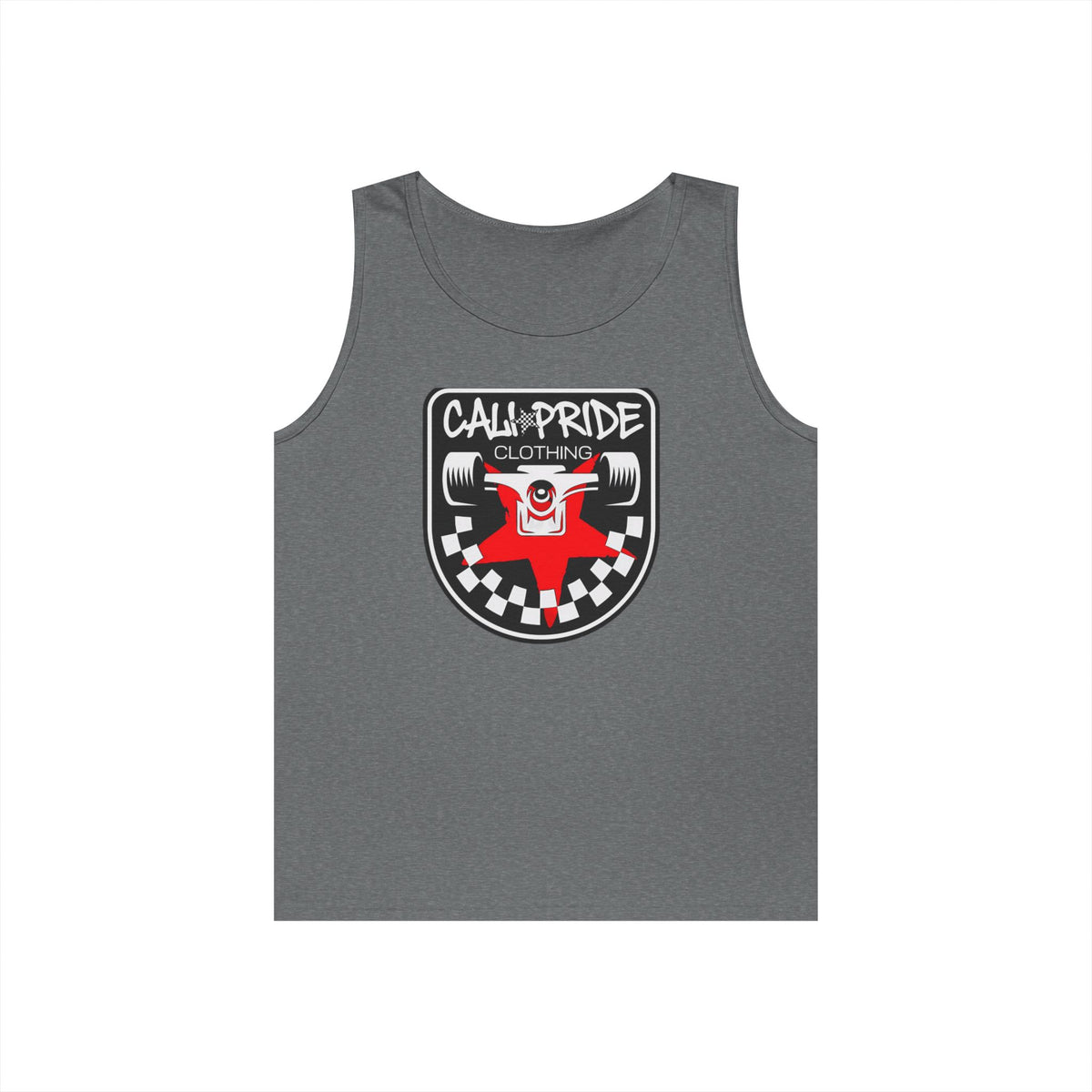 Skate & Surf Collection - Checkered Truck Emblem, Tank Top - CaliPride Clothing
