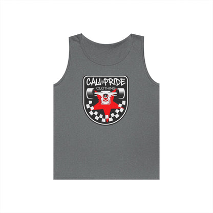 Skate & Surf Collection - Checkered Truck Emblem, Tank Top - CaliPride Clothing
