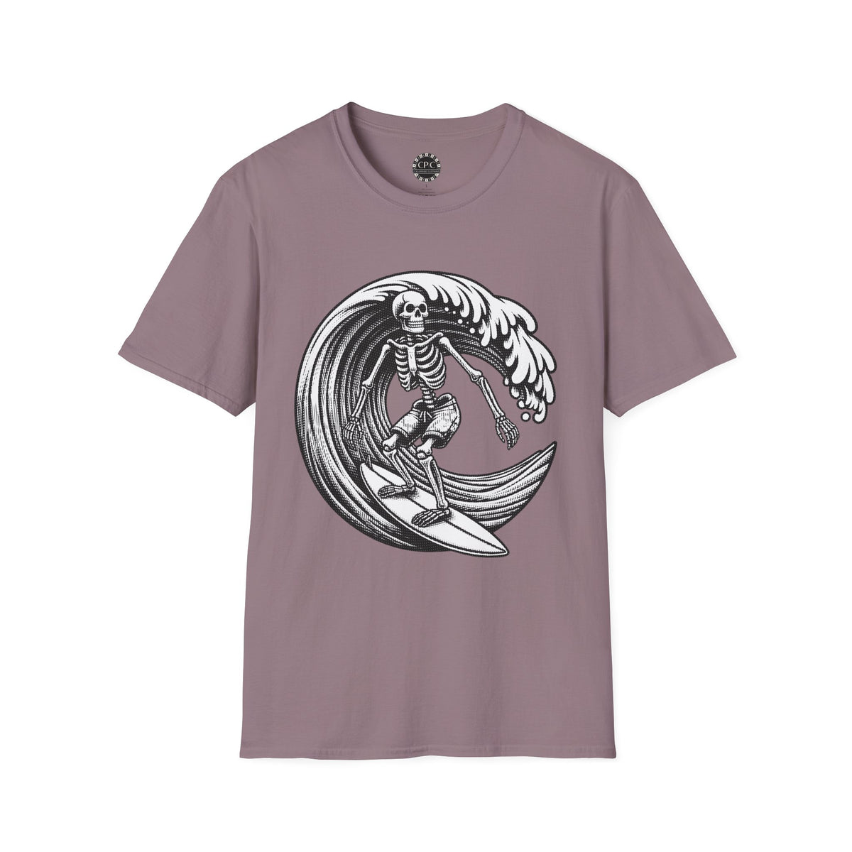 Surf & Beach Collection - Solo Swellen, Vintage Skeleton Graphic T-Shirt — CaliPride Clothing