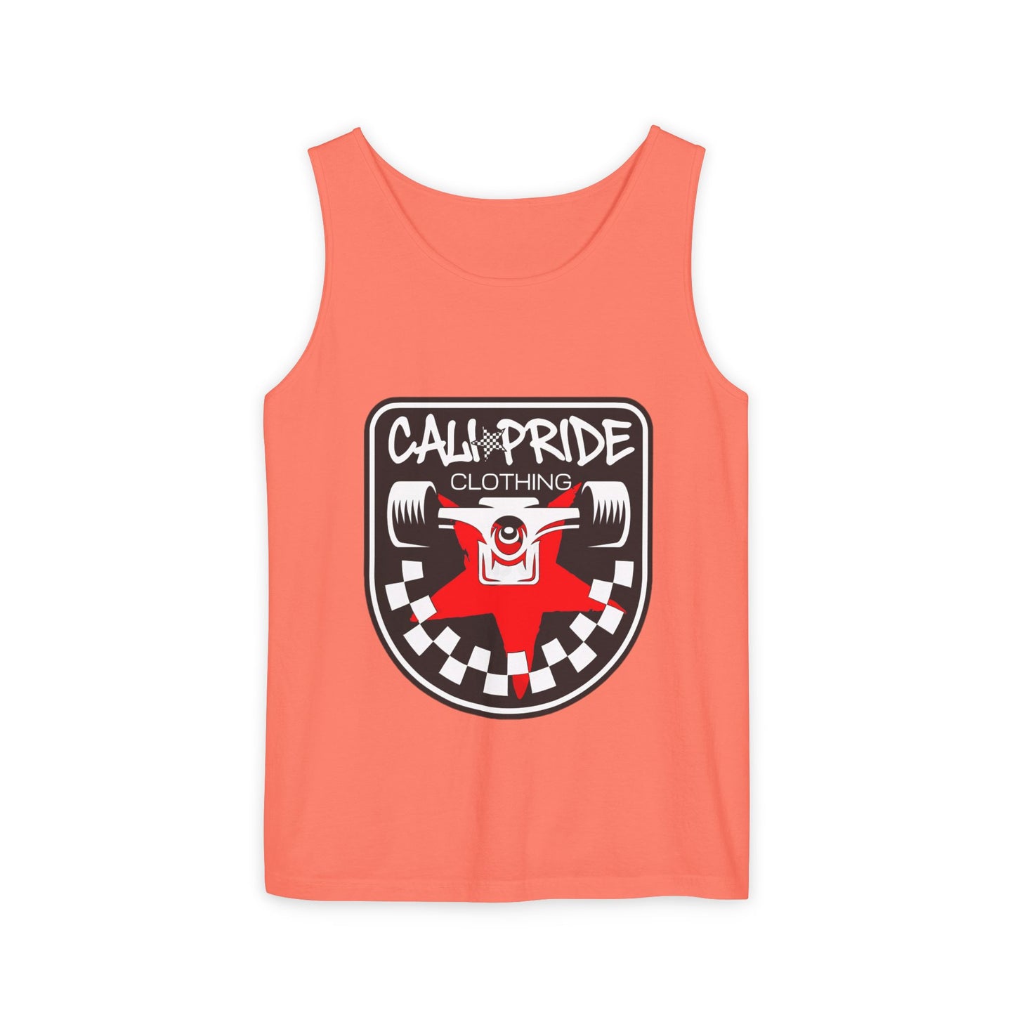 Checkered Truck Emblem Tank Top - CaliPride Clothing
