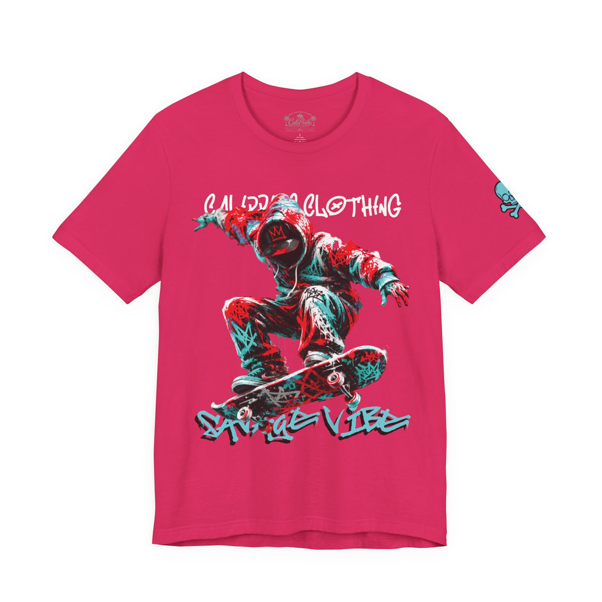 Skate & Surf Collection - Savage Vibe Skater Graphic T-Shirt - CaliPride Clothing