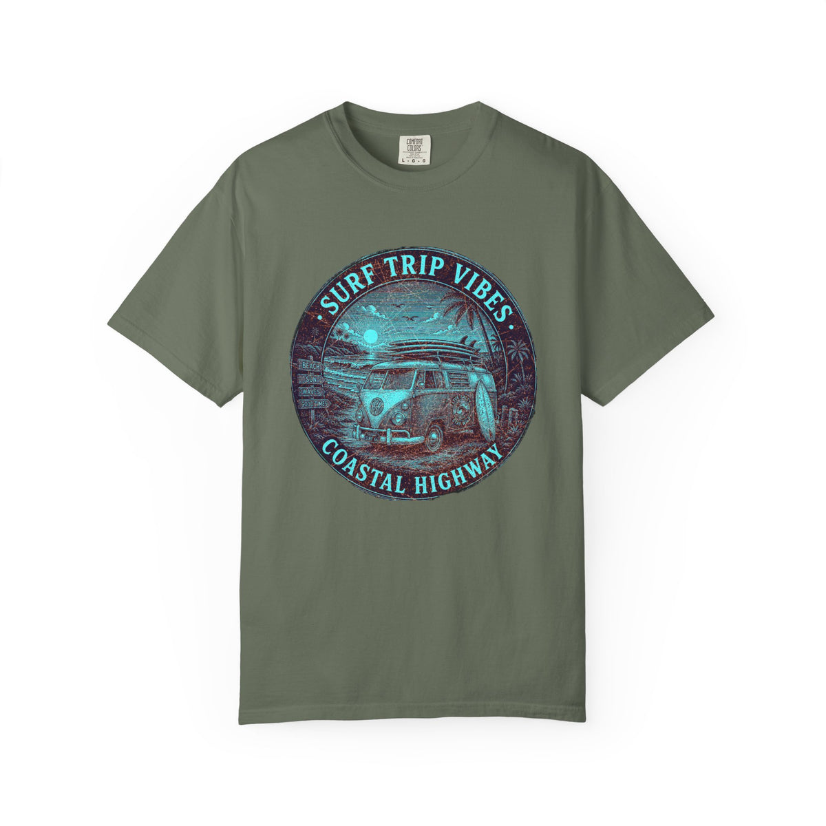 Surf & Beach Collection - Ocean Vibes Series, Surf Trip Vibes, T-shirt - CaliPride Clothing