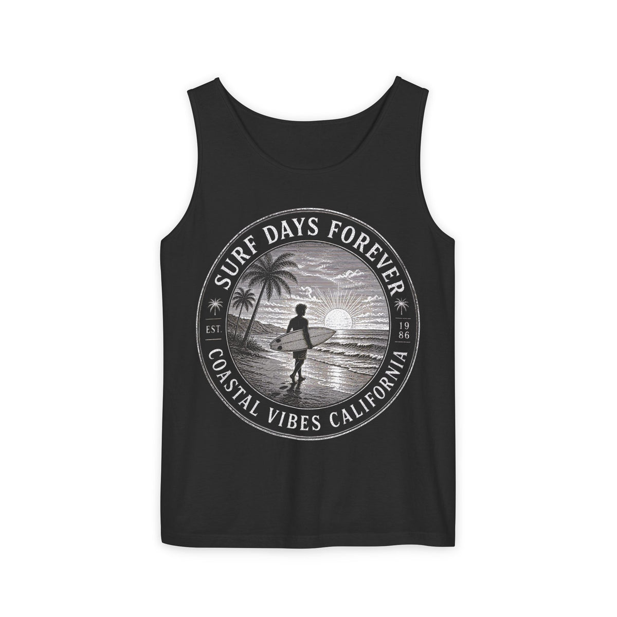 Surf & Beach Collection | Ocean Vibes Series - Surf Days Forever, Tank top - CaliPride Clothing