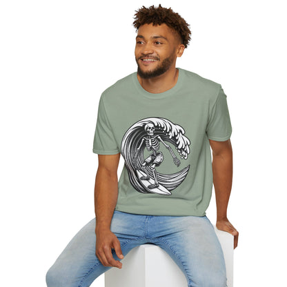 Surf & Beach Collection - Solo Swellen, Vintage Skeleton Graphic T-Shirt — CaliPride Clothing