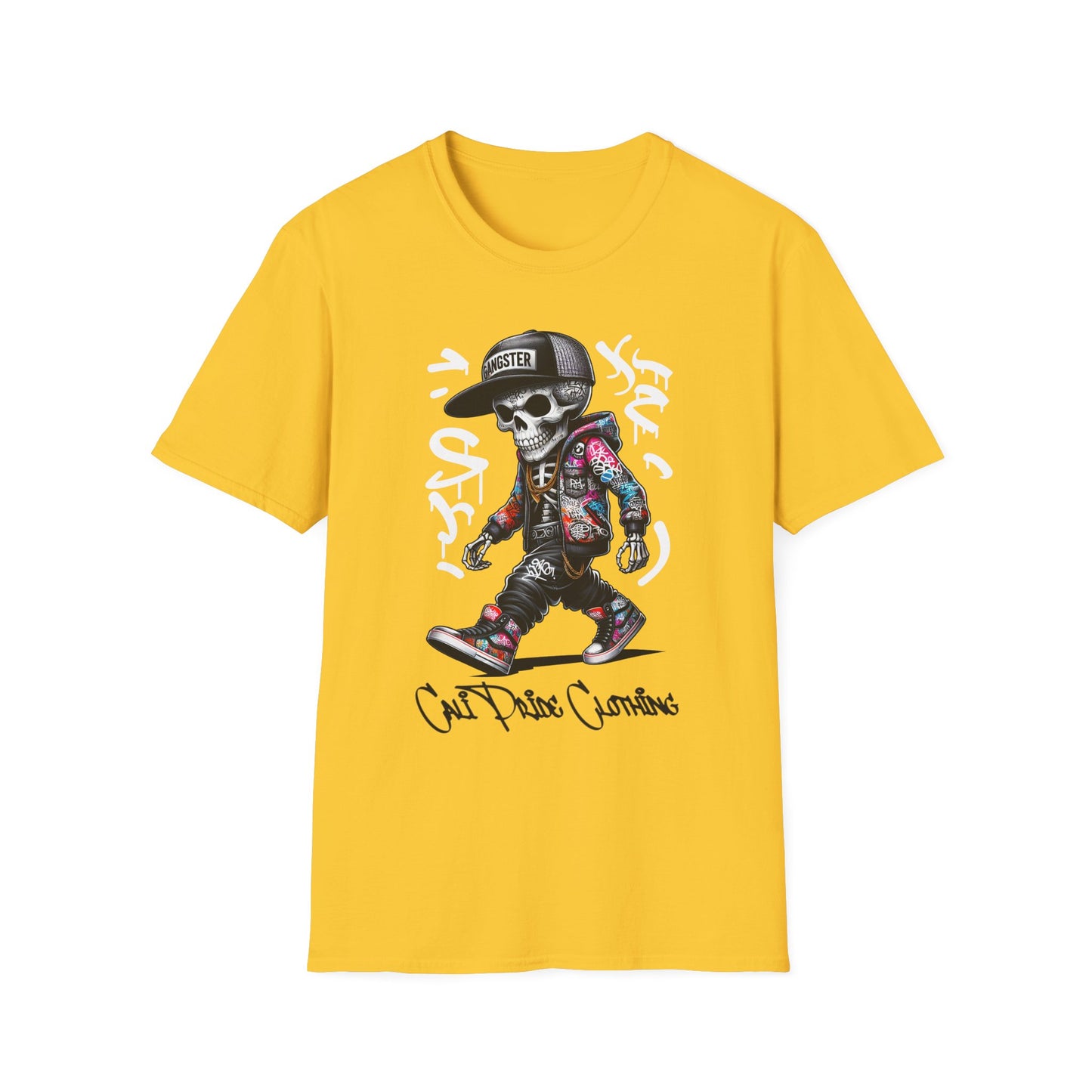 Graffiti Skeleton Artist Graphic T-Shirt