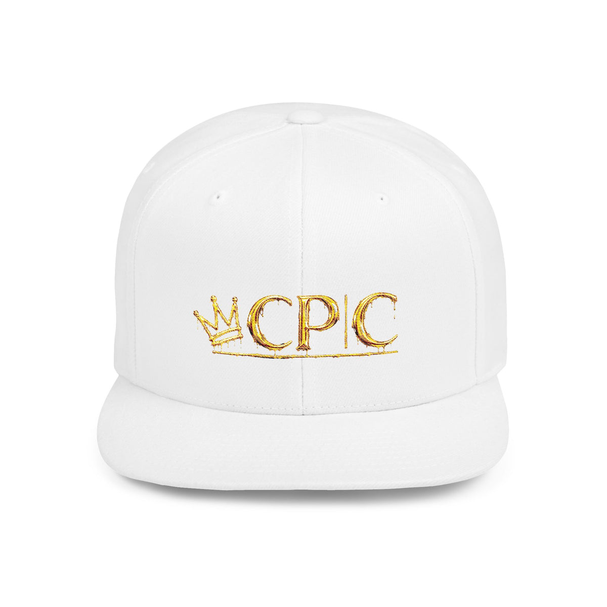 Urban Underground Collection - CP | C Gold Drip Edition No. 1, Embroidered Flat Bill Hat - CaliPride Clothing