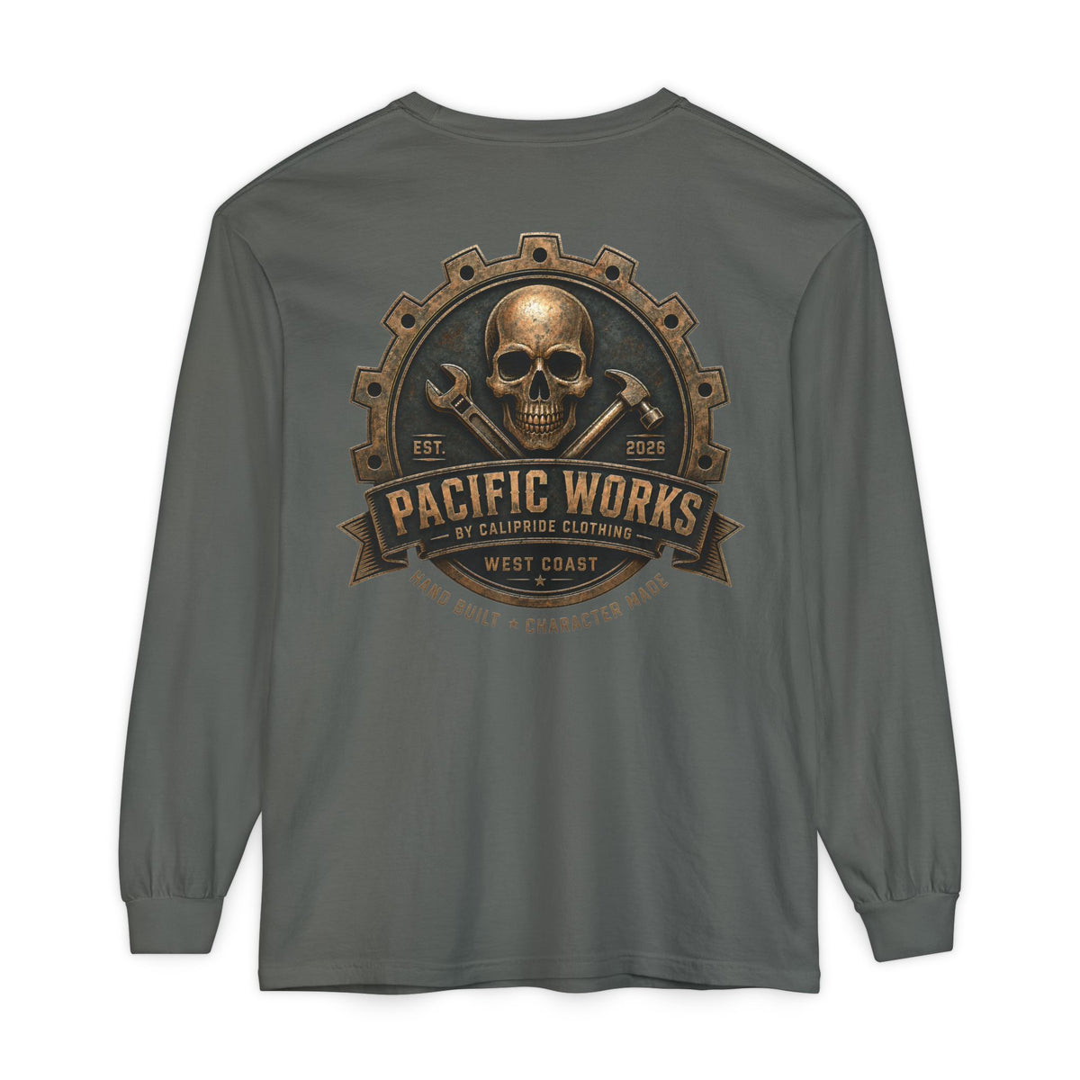 Pacific Works Collection - Signature Logo Long Sleeve T-Shirt - CaliPride Clothing