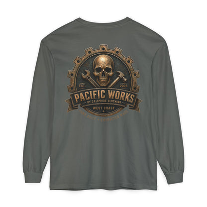 Pacific Works Collection - Signature Logo Long Sleeve T-Shirt - CaliPride Clothing