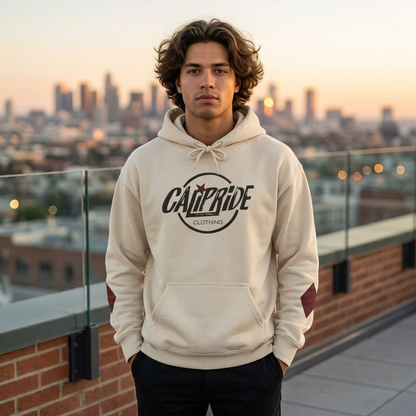 'West Coast State of Mind' Diamond & Hearts Skull, Graphic Hoodie - CaliPride Clothing