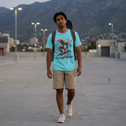 Skate & Surf Collection - Savage Vibe Skater Graphic T-Shirt - CaliPride Clothing