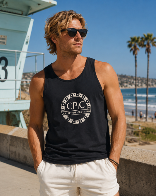 CP | C Logo, Checker Star Loose Tank Top | CaliPride Clothing