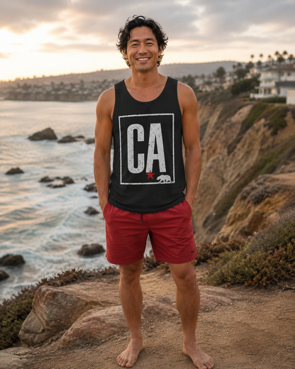CA State Bear Tank Top | CaliPride Clothing