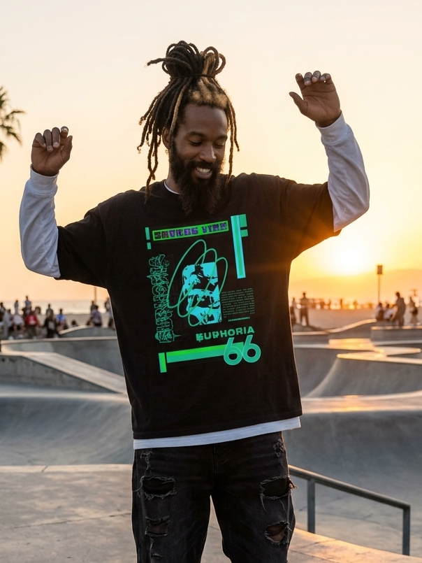 Urban Underground Collection - Savage Vibe, Euphoria 66, Graphic T Shirt - CaliPride Clothing