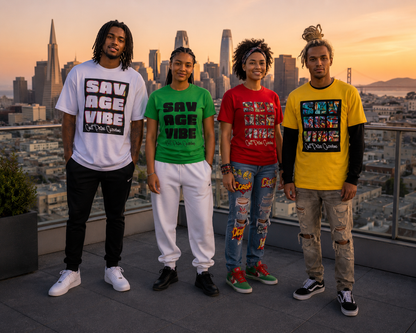 "Savage Vibe Graffiti Block" Series, Black & Grey logo — CaliPride Clothing