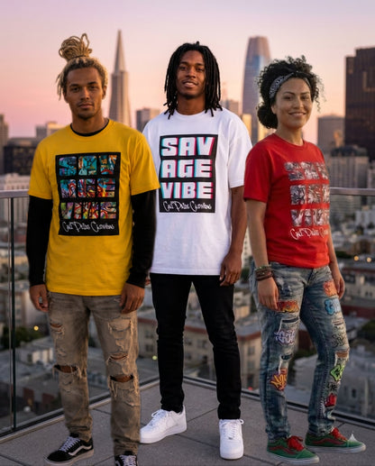 "Savage Vibe Graffiti Block" Series, 3D Anaglyph T Shirt — CaliPride Clothing