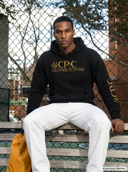 Urban Underground Collection | West Coast State of Mind series - Gold Drip Gangsta' Hoodie, Sugar Skull | CaliPride Clothing