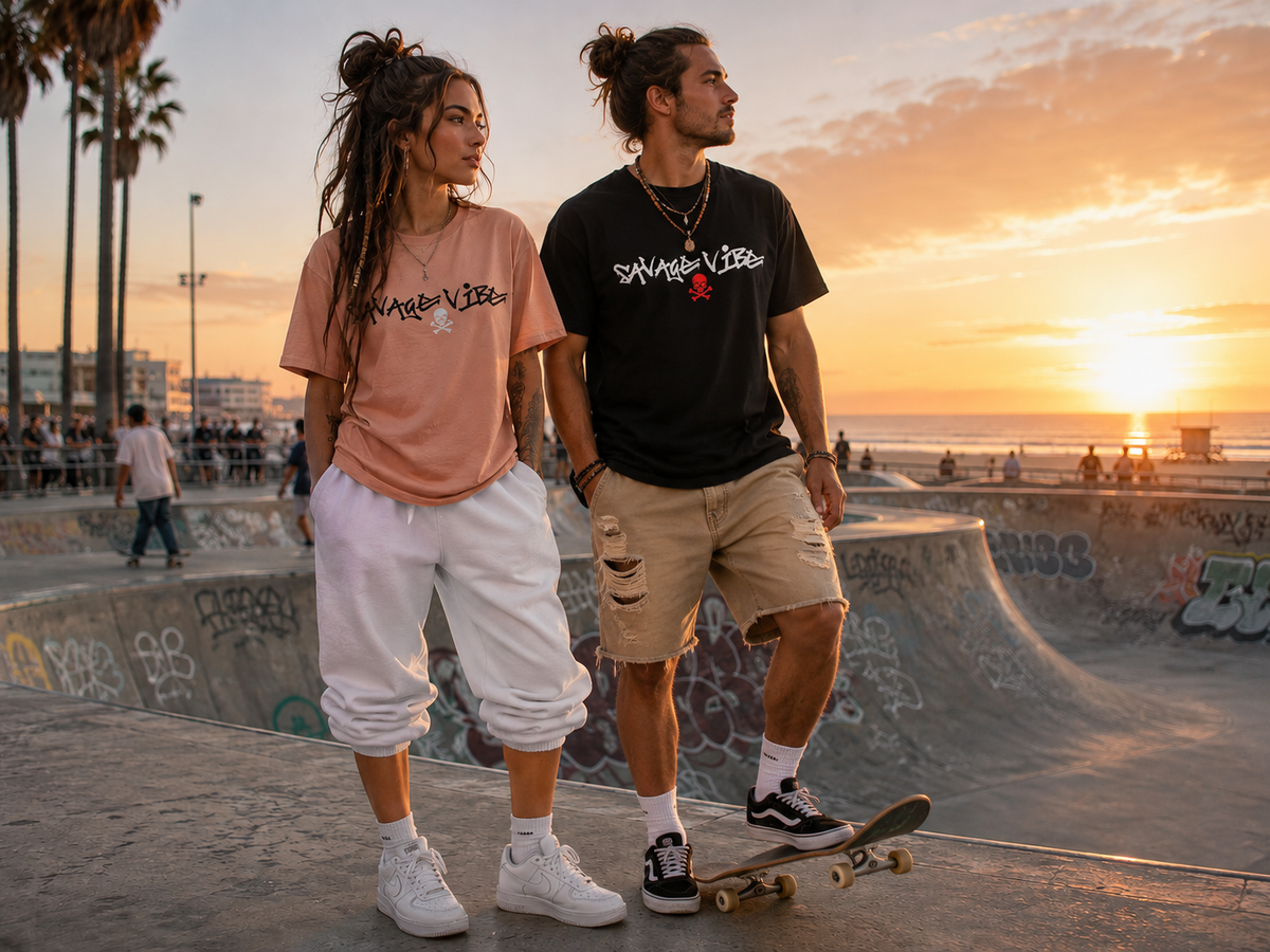 Urban Underground Collection | Savage Vibe Series - Bone Drop Premium Graphic Tee - CaliPride Clothing