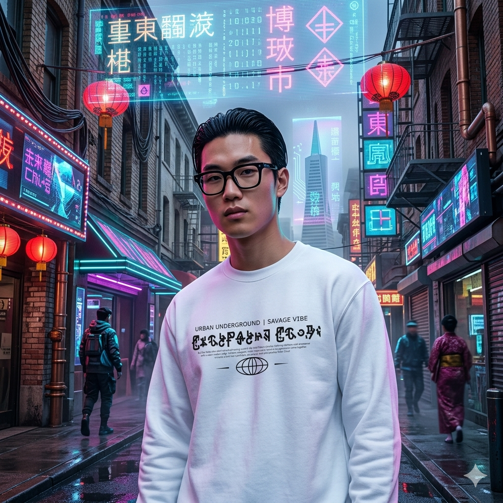 Urban Underground Collection - Savage Vibe, Cyber City, Graphic Premium Sweatshirt — CaliPride Clothing
