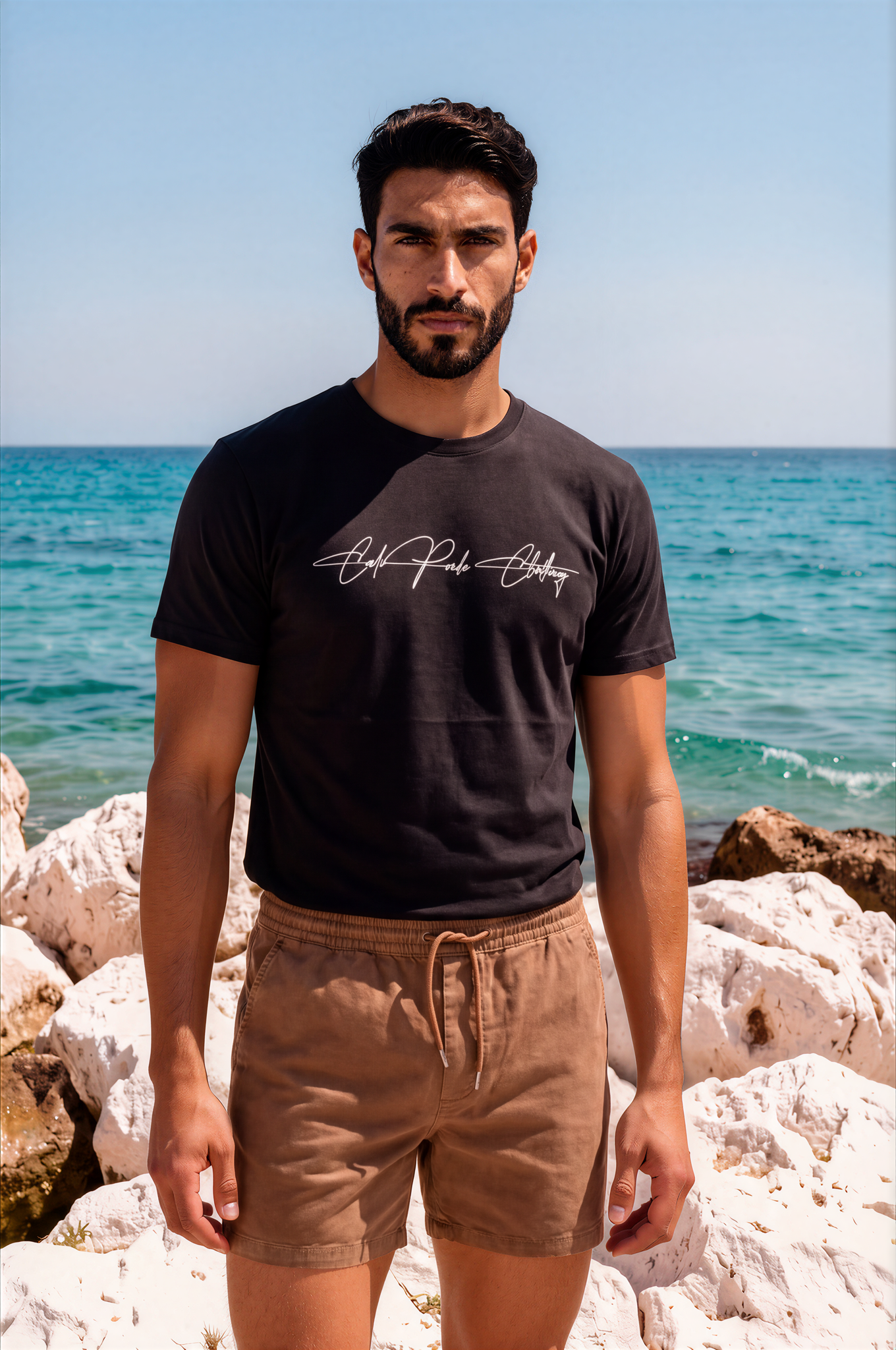 The Elite Collection - Founder's Signature No. 1 Essentials, Premium T-Shirt white logo - CaliPride Clothing