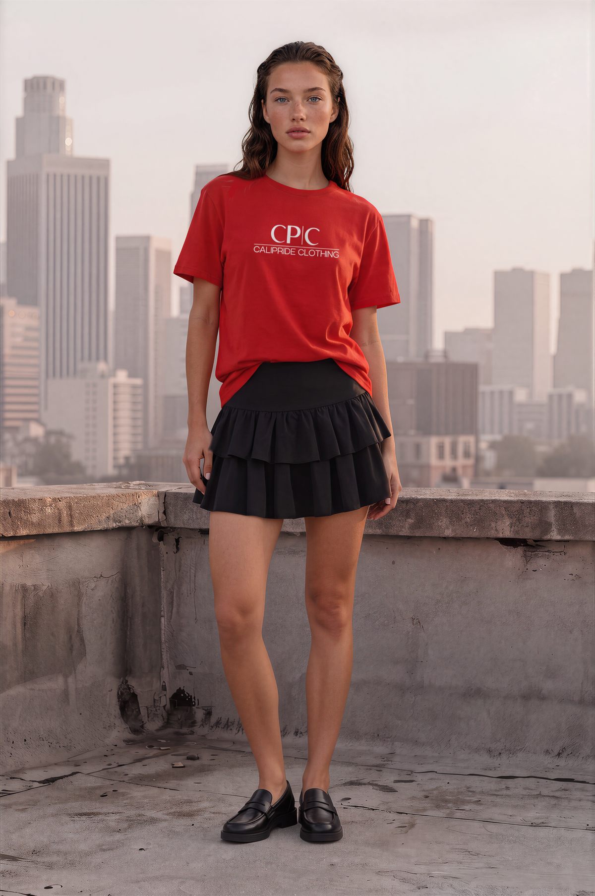 The Elite Collection - Signature Essentials, CP | C, Premium T-Shirt, white logo - CaliPride Clothing