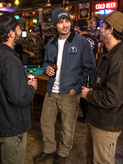 Pacific Works Collection - Cuff Beanie, Embroidered Banner Knit Hat - CaliPride Clothing
