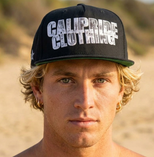 Skate & Surf Collection - CaliPride Clothing Stamp, Flat Bill Snapback, Embroidered - CaliPride Clothing