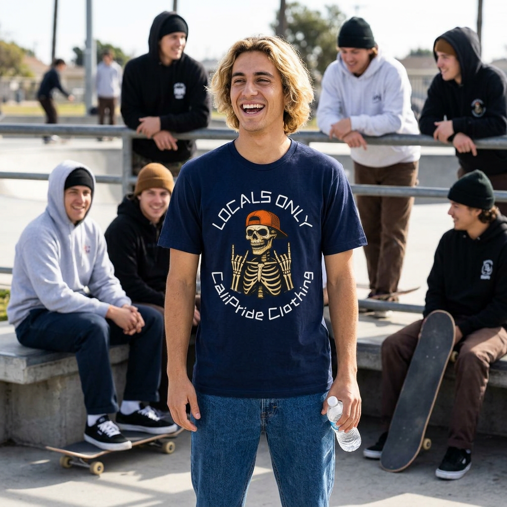Skate & Surf Collection - Locals Only, Graphic T Shirt - CaliPride Clothing