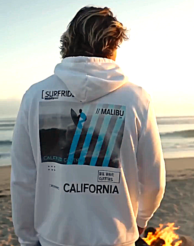 Surf & Beach Collection - Malibu Surfrider, Premium Graphic Hoodie — CaliPride Clothing