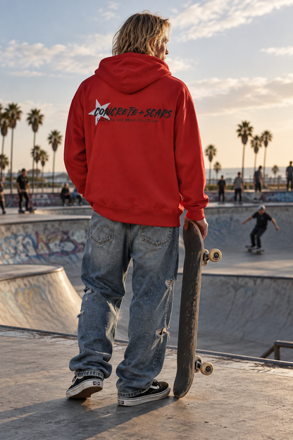 Concrete & Scars Skatewear Collection - C & S Signature Logo, Graphic Hoodie — CaliPride Clothing