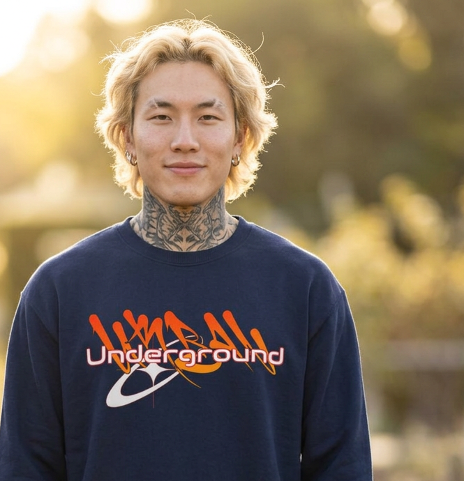 Urban Underground Collection - Graffiti Urban Star, Graphic Sweatshirt - CaliPride Clothing