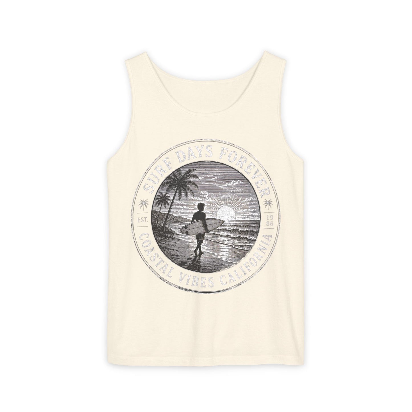 Surf & Beach Collection | Ocean Vibes Series - Surf Days Forever, Tank top - CaliPride Clothing