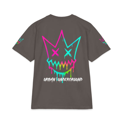 Urban Underground Collection - Neon Drip, Crown Face, Graphic 4-way T Shirt - CaliPride Clothing
