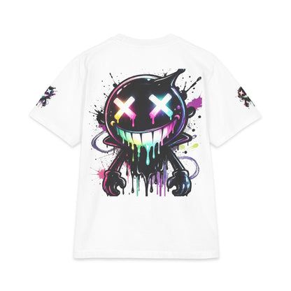 Urban Underground Collection - Neon Drip Smiley, Graphic 4-way T Shirt - CaliPride Clothing