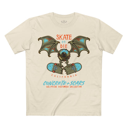 Concrete & Scars Collection - Skate or Die Crazy Eye, Graphic T-Shirt — CaliPride Clothing