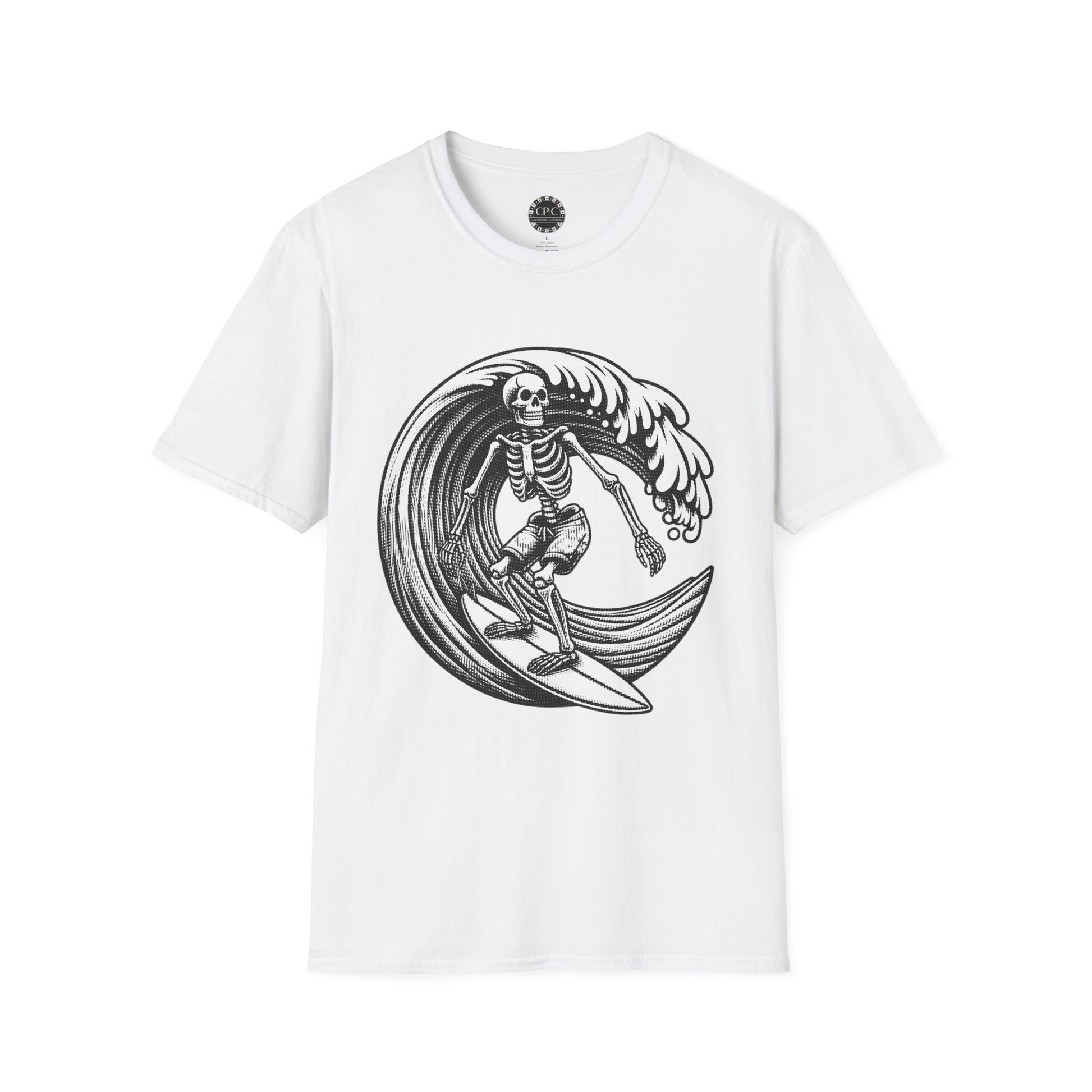 Surf & Beach Collection - Solo Swellen, Vintage Skeleton Graphic T-Shirt — CaliPride Clothing