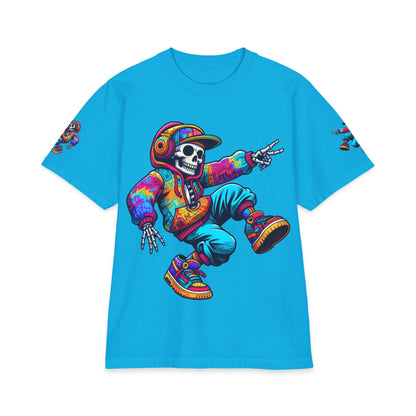 Urban Underground Collection - Neon Drip, Skeleton Jam, Graphic 4-way T Shirt - CaliPride Clothing