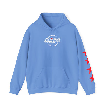CaliPride Checkered Star Emblem Hoodie | CaliPride Clothing white logo
