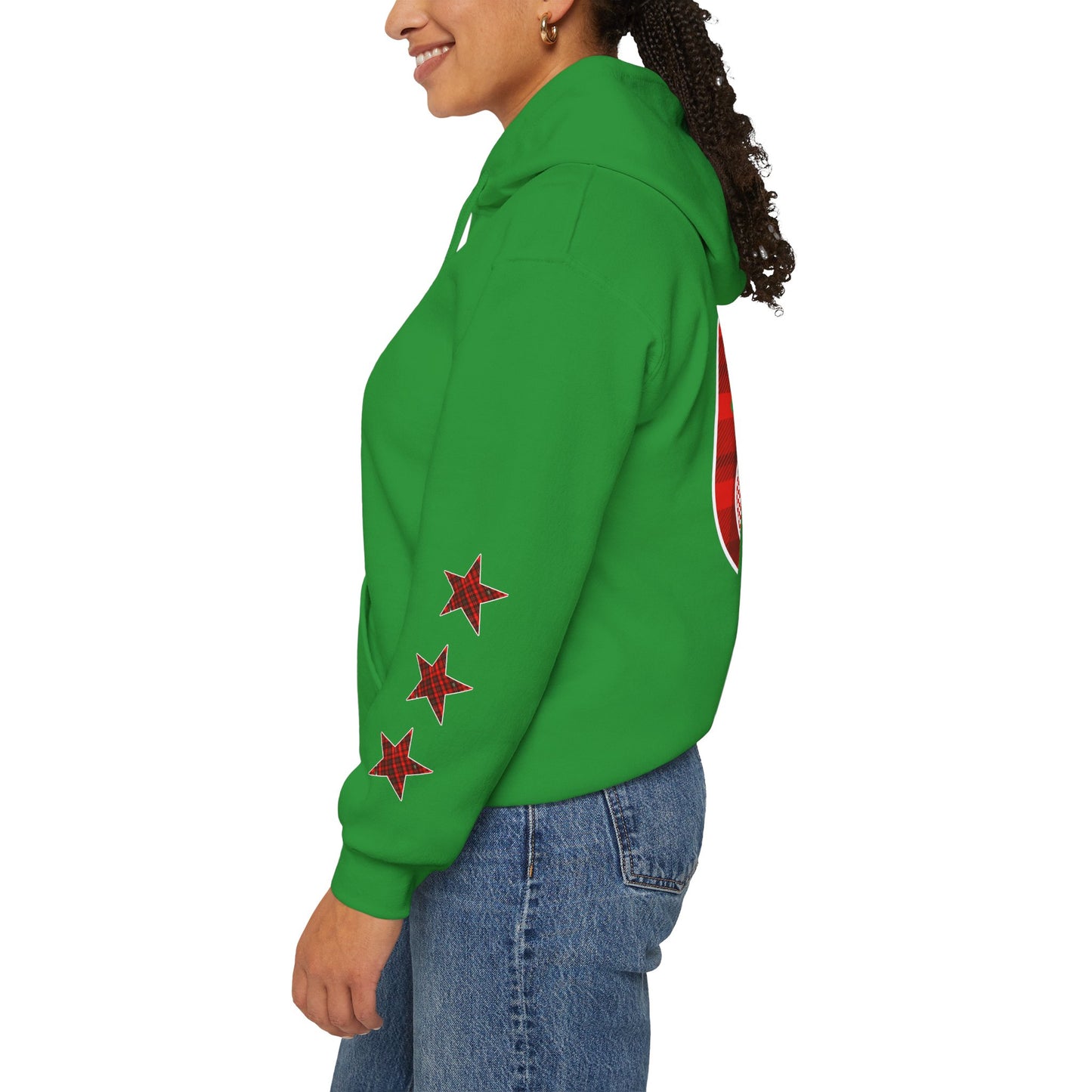 Skate & Surf Collection - CALI | CULTURE, Red Plaid Emblan w Stars Hoodie - CaliPride Clothing